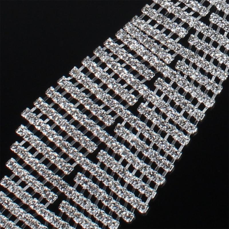 Japanese JK Necktie Knot Free Rhinestones Tie for Women Men Shimmering Neck Tie Club Party Necklace Tie Costume Neckwear
