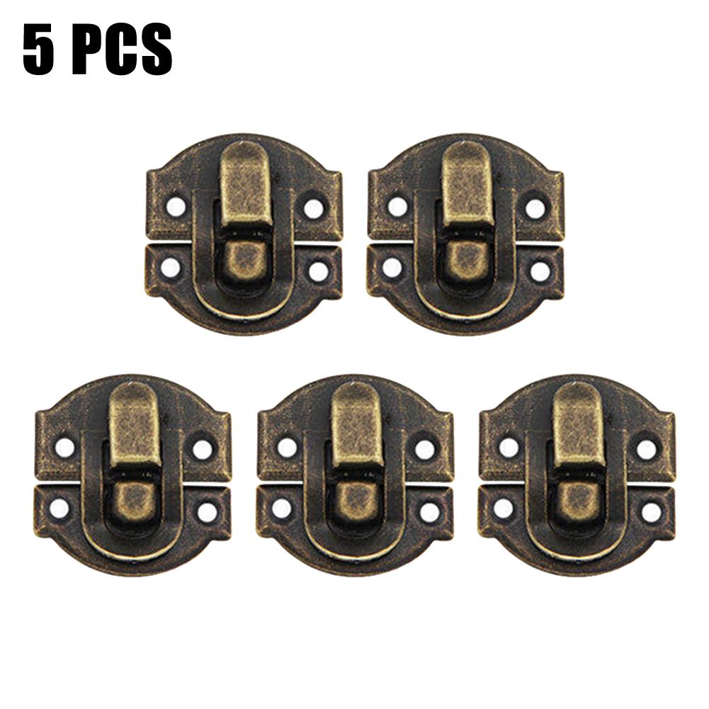 5/12set Jewelry Box Hasp Clasp Suitcase Wood Chest Cabinet Decorative Lock Latch Vintage Case Buckle Lock Decorative Hardware