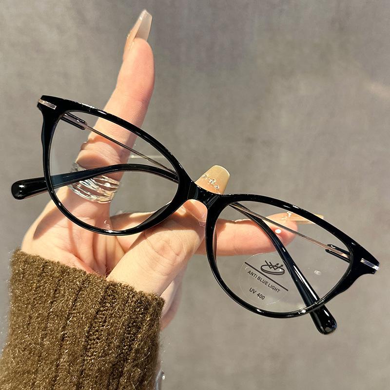 New Tr90 Anti-blue Light Glasses For Women Retro Small Round Frame Cat Eye Glasses Frame