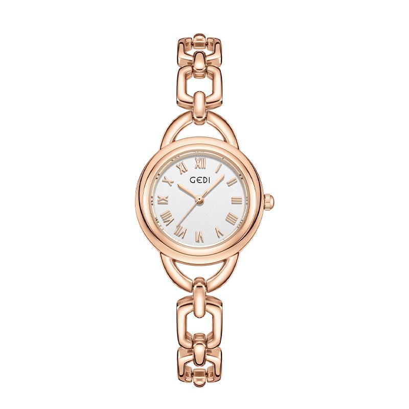 Light Luxury Niche High-End Bracelet Watch Student Retro Temperament Women'S Quartz Alloy Waterproof Watch