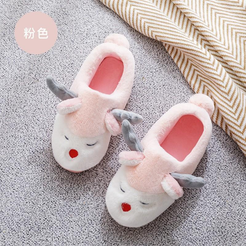 Autumn and Winter Couple Cotton Slippers for Female Home Use, Indoor Postpartum Warmth, Anti Slip Plush Home Furnishings, Cotton Slippers