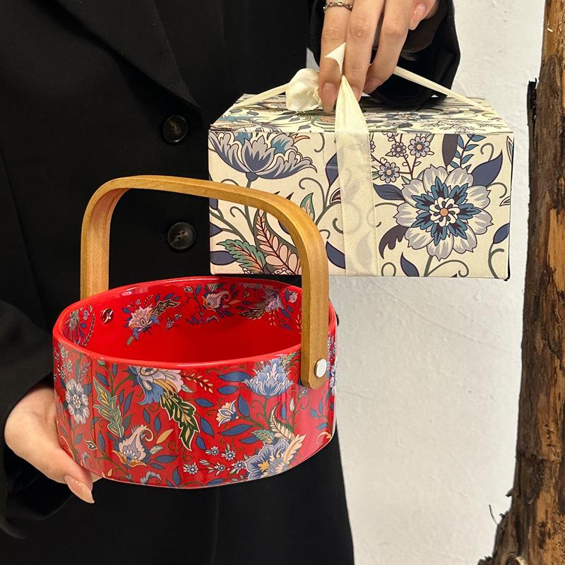 Hochwertiger Nachmittagstee-Snackteller, Obstteller für das Wohnzimmer, Keramik- tragbarer Obstkorb, leichter Luxus-Gemüsekorb Einweihungsgeschenk