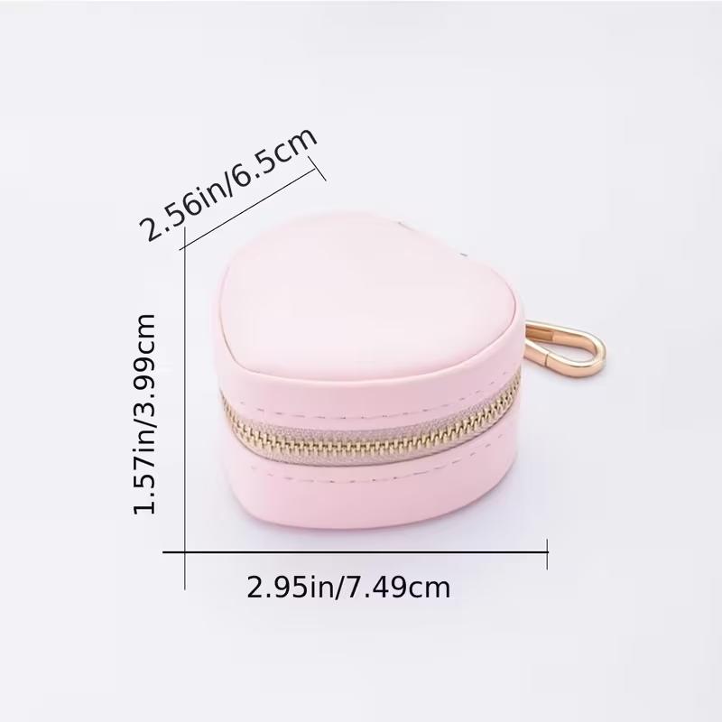 Mini šperkovnice Klíčenka Displej na šperky Organizér na náušnice Přenosná krabička na prsteny Srdcovitý Minimalistická Cestovní taška Přívěsek