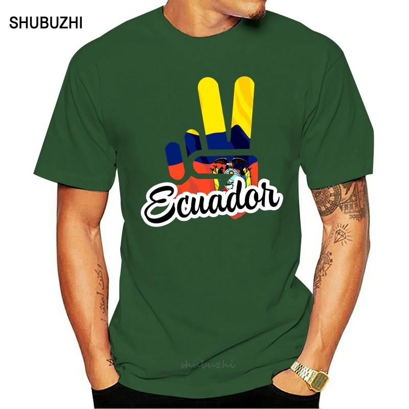 

T Shirts Fashion shubuzhi Summer New Men Cotton TShirt Men Jdm Die Cut Flag Ecuador Victory Tops Tees TShirt 4XL