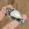 Birthday Gift For Her Natural Mother Of Pearl Gemstone Pendant 925 Silver