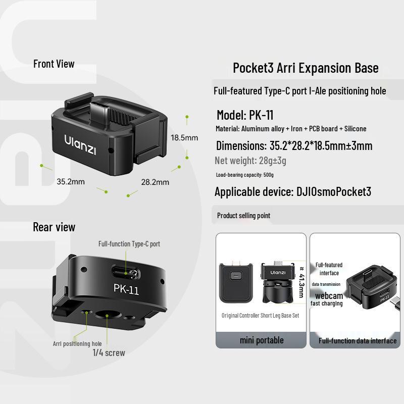 Ulanzi Telaio di Estensione per Supporto Treppiede Magnetico DJI Pocket 3