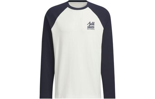 adidas Small Logo Embroidered Patchwork Casual Long Sleeve T-Shirt JI6851 XL синий