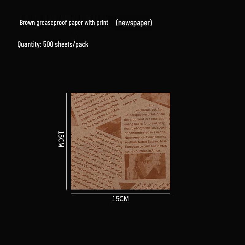 

Printed Greaseproof Food Wrapper Sheets