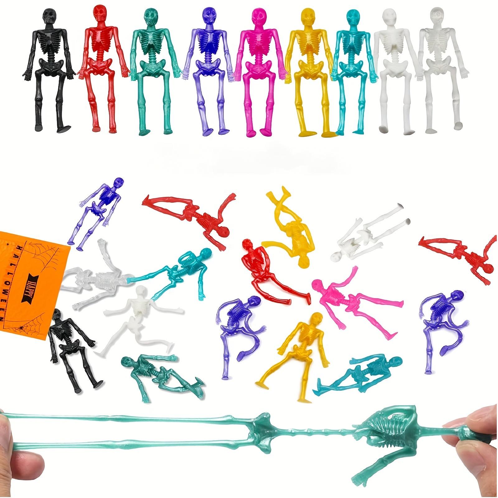

12/24/36 Pcs Mini Colorful Stretching and Reducing Stress Little People Halloween Birthday Party Gift Carnival Gift Pack Filler 12pcs
