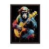 Małpa Z Gitarą Małpa Z Gitarą, 70X100 Cm, Rama Aluminiowa Czarna, Papier Matowy 230 Gsm
