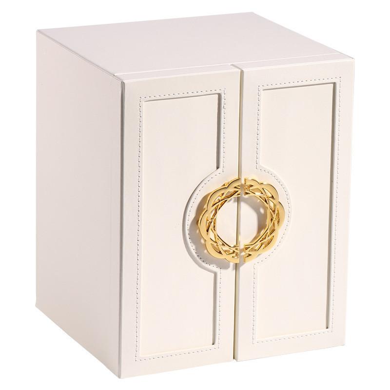 Leather Jewelry Box With Multi Layer Storage For Wedding Gifts And Travel