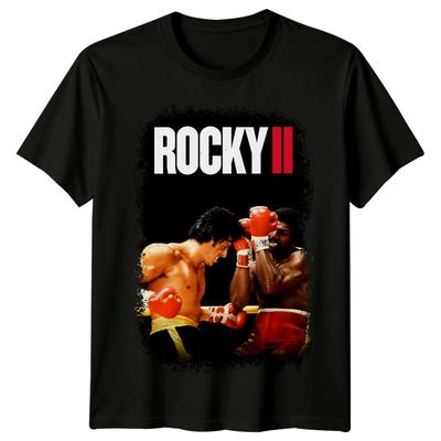 Rocky II (1979) Vom Filmposter inspiriertes T-Shirt Retro 70er Jahre T-Shirt Unisex