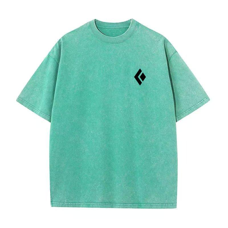 Unisex Vintage Washed Cotton T-Shirt Oversized Retro Streetwear Casual Short Sleeve Tee Loose Top