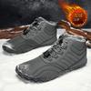 Men's Large Size Winter Warm Snow Boots Padded Lining Waterproof Ankle Boots Fur Integral Non-slip Hiking Sports Boots