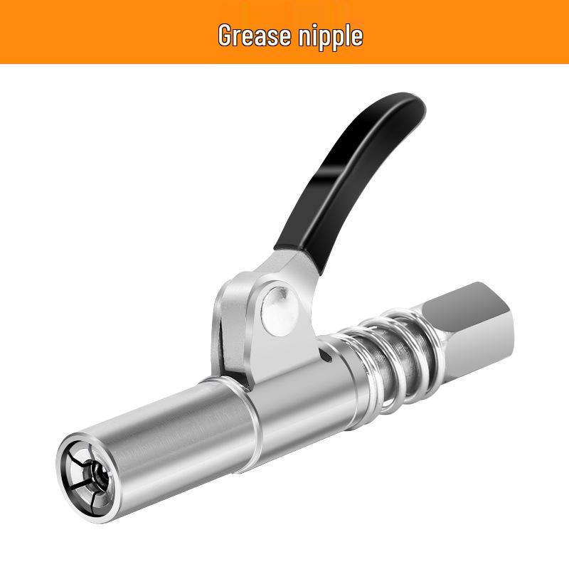 High-Pressure Self-Locking Grease Gun Nozzle with Pliers-Type Head