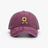 Berretto da Baseball Girasole Ricamato Pianta Papà Cappellino Trucker alla Moda Lavato Vintage Cappello da Sole da Donna Cotone Cappelli da Mamma