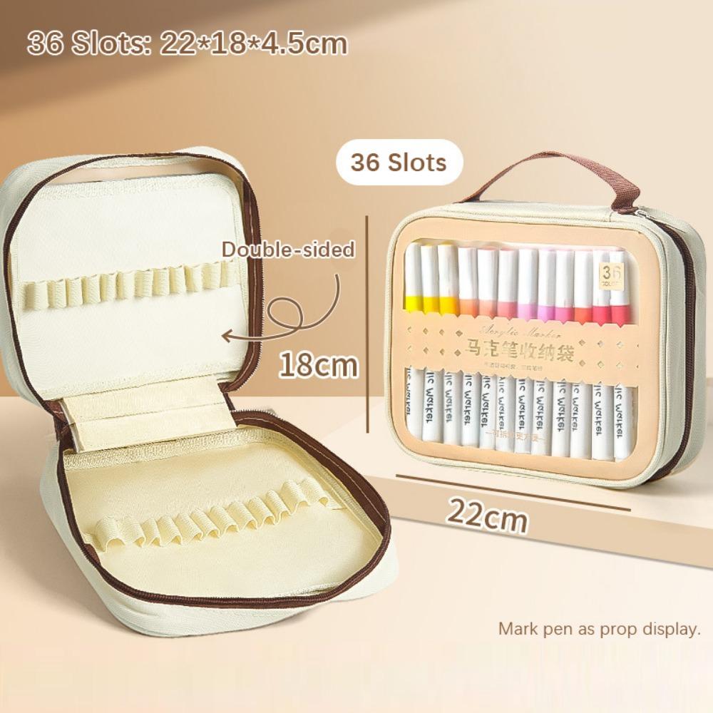 24/36/48/60/84/120Slots Pencil Bag Large Capacity Markers Case  Painting Accessories