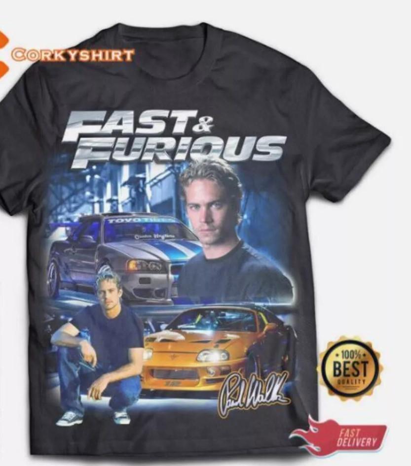 Paul Walker Fast And Furious Fast X Racing 90s Shirt Unisex Men Women