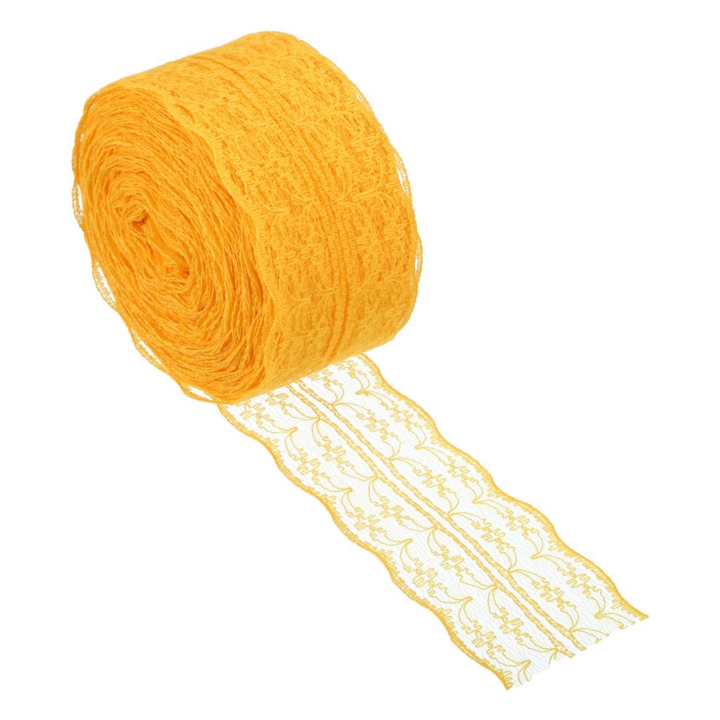 Spitzenbesatzband Nicht-dehnbar Spitze Nährolle Geschenkverpackung Floral Wickeln für Party Heimdeko Kleid Handwerk 1,8 Zoll x 25 Yards