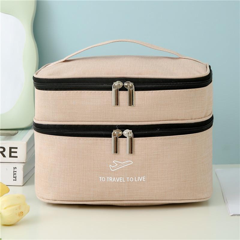 Makeup Bag Portable Versatile Travel Storage Bag Traveling Moving Capacity Large