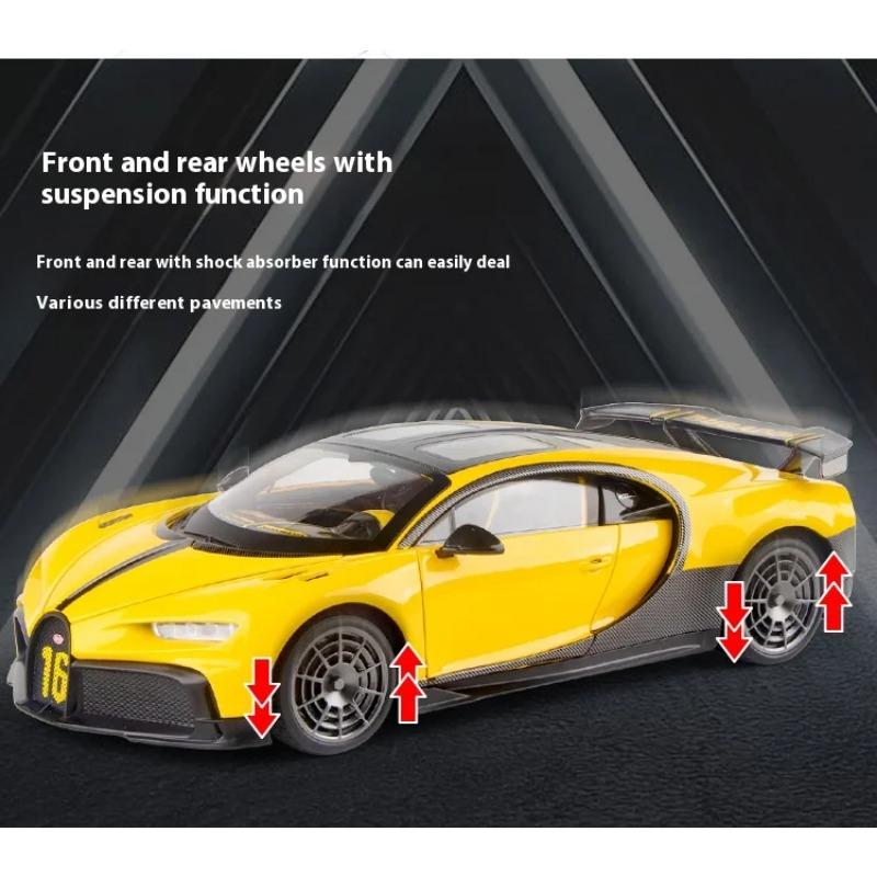 1/18 Scale Bugatti Chiron Alloy Car Model with Lights and Sounds - Ideal Gift for Car Lovers & Kids - Authentic Replica
