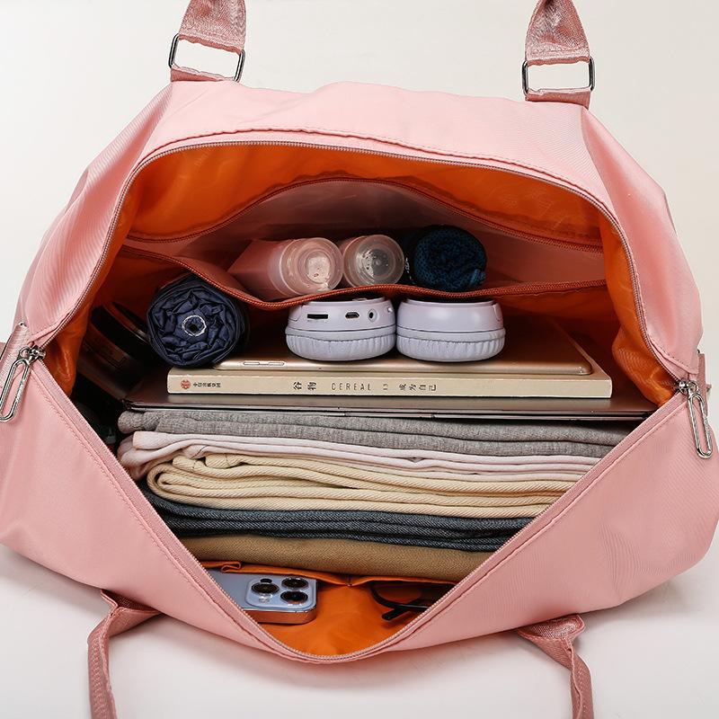 Summer new large-capacity with independent shoe compartment fitness bag anti-splashing water short business trip handbag