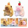 Soft Fabric Capybaras Plush Keychain with Music Box Cartoon Animal Character Backpack Charm Unique Accessory for Bag