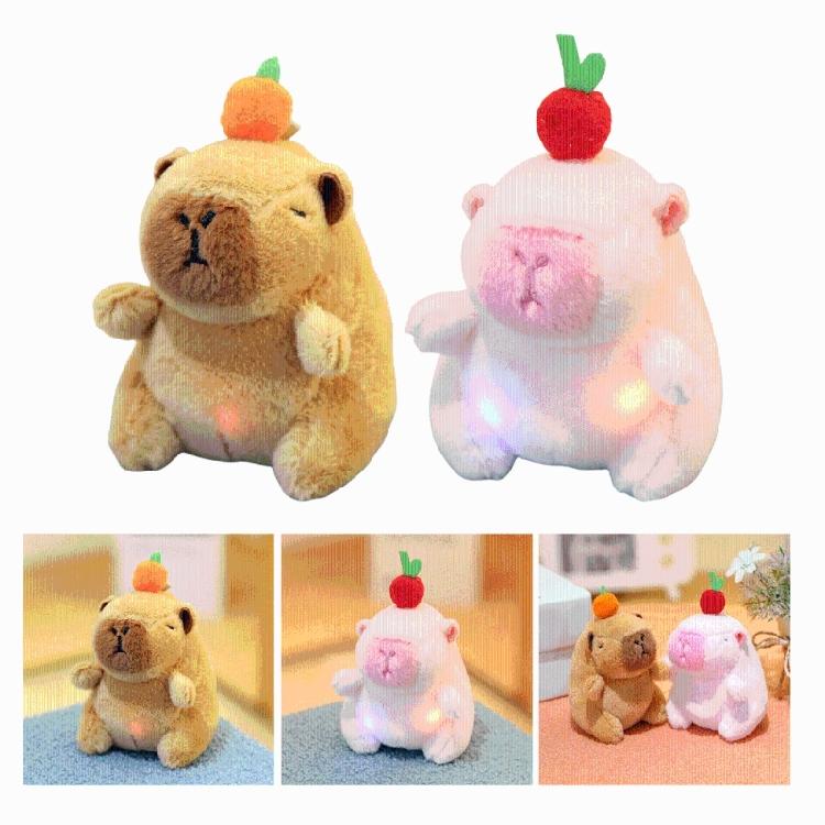 Soft Fabric Capybaras Plush Keychain with Music Box Cartoon Animal Character Backpack Charm Unique Accessory for Bag