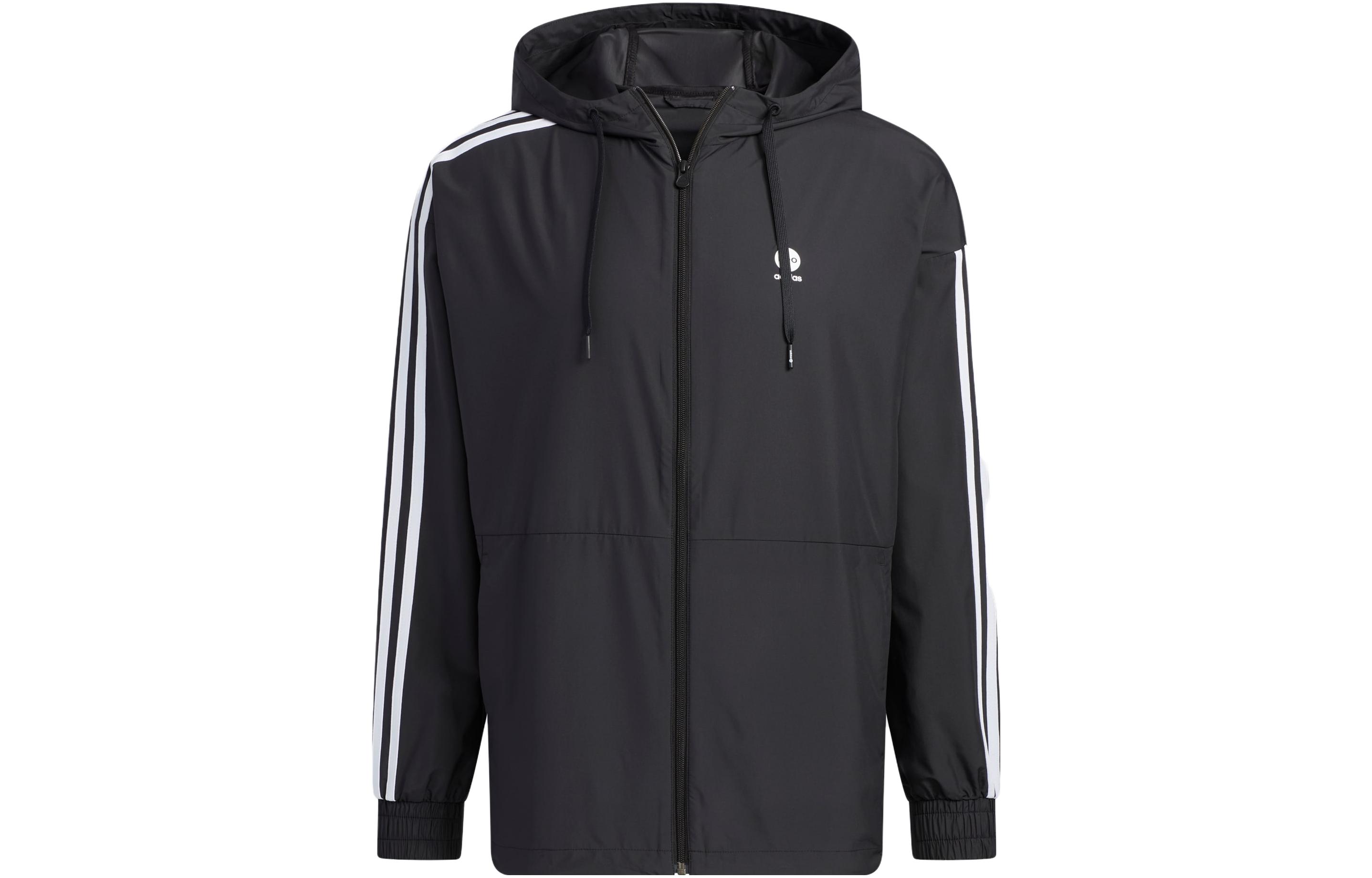 

Adidas Neo Trench Coats Unisex Black Hooded Moderate Mock Two Piece IA4962 L