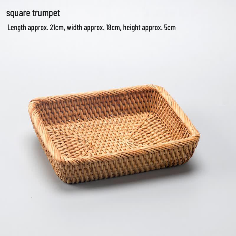 Handwoven Rattan Fruit & Snack Storage Basket