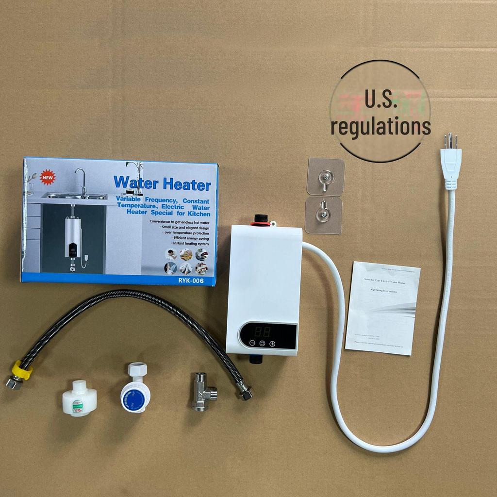 Compact Instant Electric Water Heater for Shower – Constant Temperature, Punch-Free, Fast Heating for Kitchens