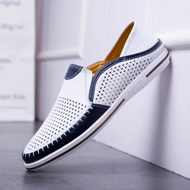 Fashion Summer Men's Casual Loafers Hollow Out Outdoor Classic Driving Shoes High End Comfortable Luxury Designers Italian Shoes For Men