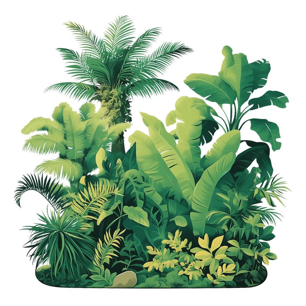 Green Plant Bathroom Toilet Self-Adhesive Wall Stickers Decoration