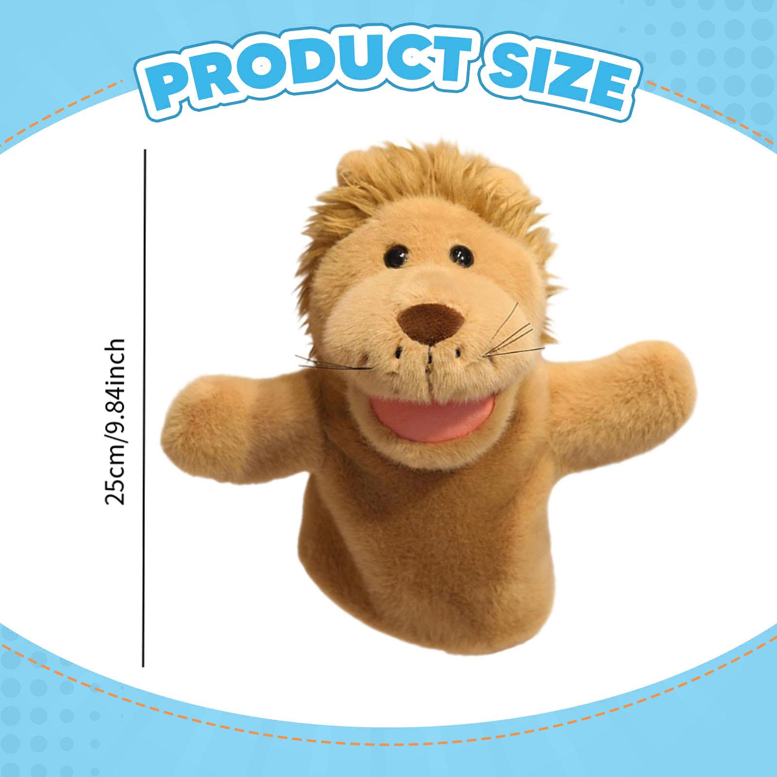 

Soft Hand Puppet Storytelling Stuffed Animal Toy Interactive Role Play for Stage Performance Kindergarten And Educational Use левиний