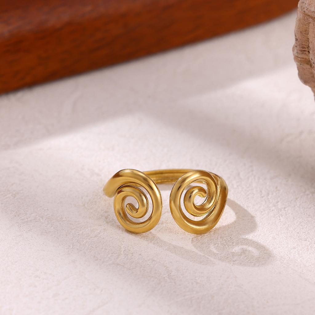 Minimalist Symmetries Rings For Women Gold Color Anillos Infinite Geometry Stainless Steel Jewelry New Elegant Ring Party Gift