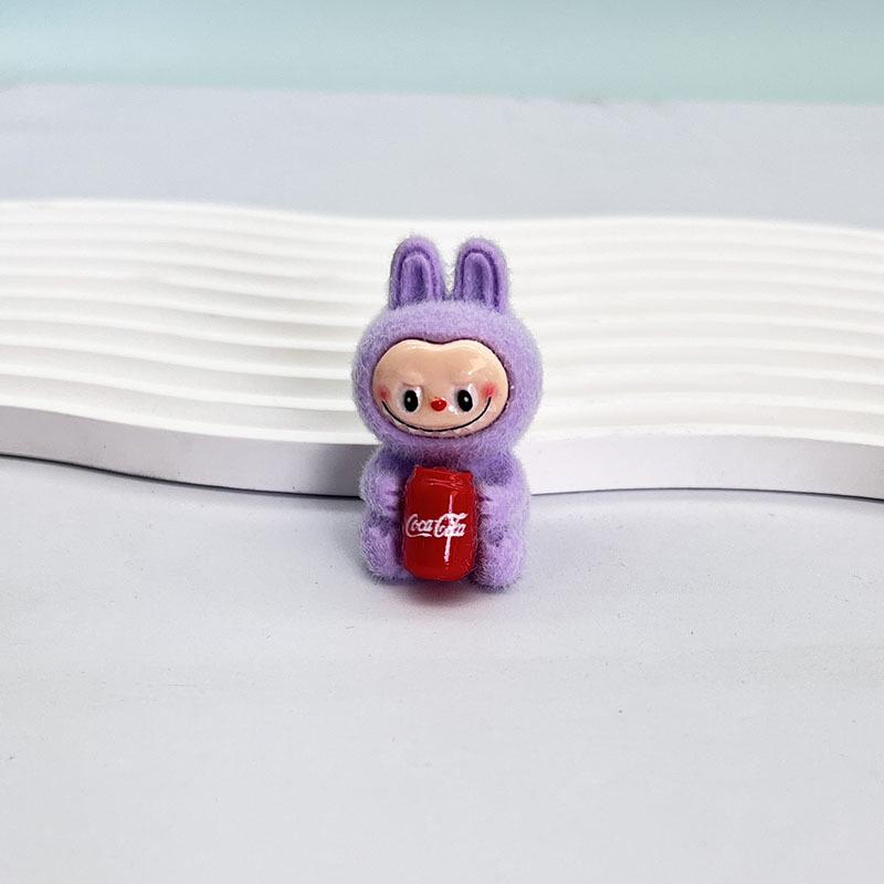 Flocked Coca-Cola Skateboard DIY Keychain with Resin Cartoons Blind Bag Edition