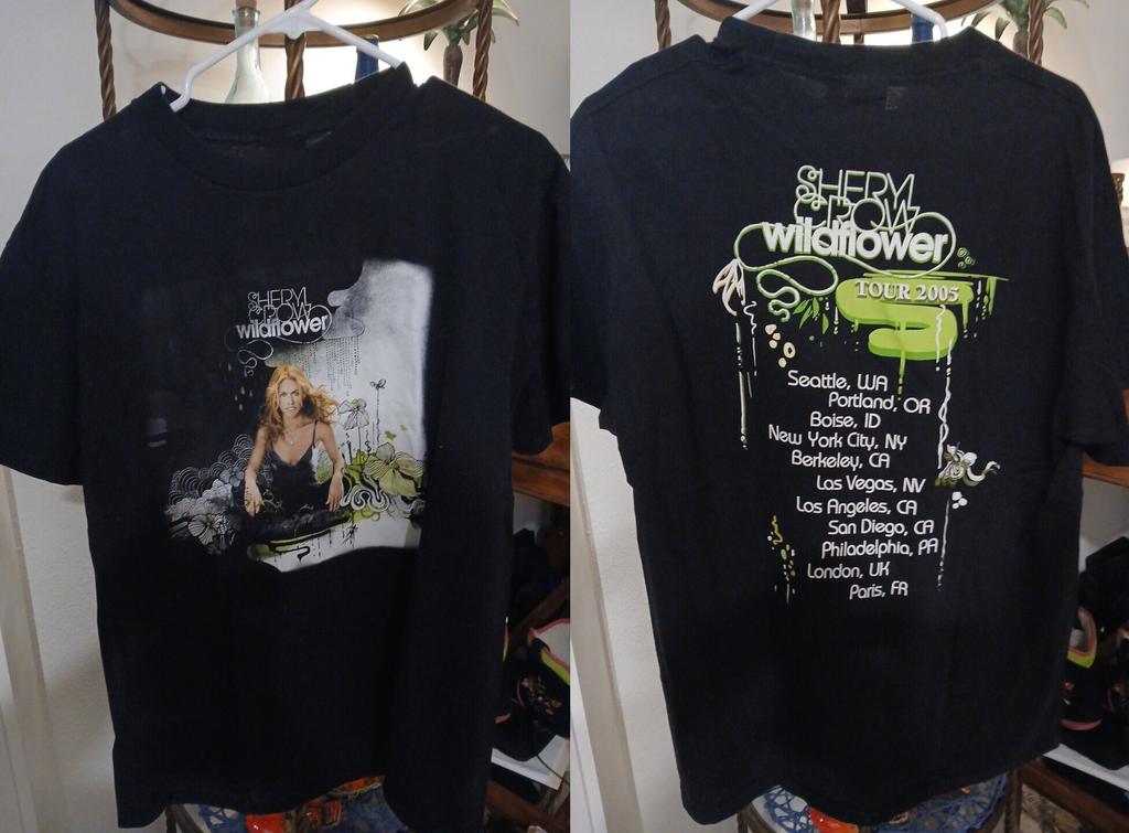 Sheryl Crow Wildflower Concert Unisex 100% Cotton Shirt-5XL AL725