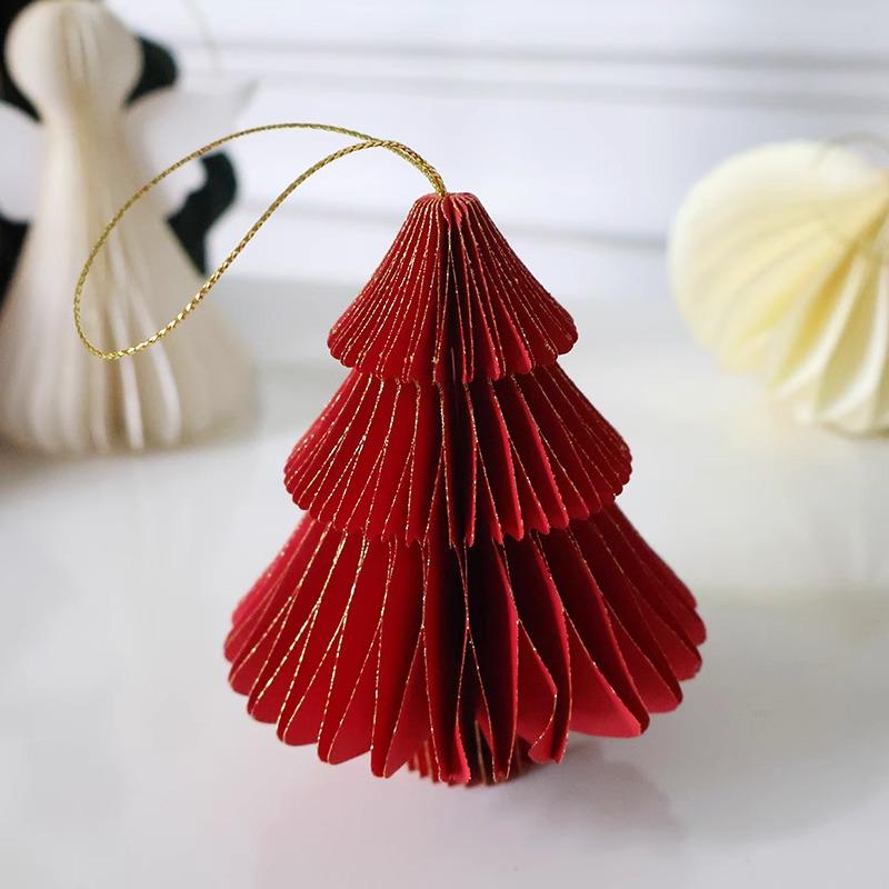 Christmas Honeycomb Ball & Bell Ornaments for Tree and Wall Decoration