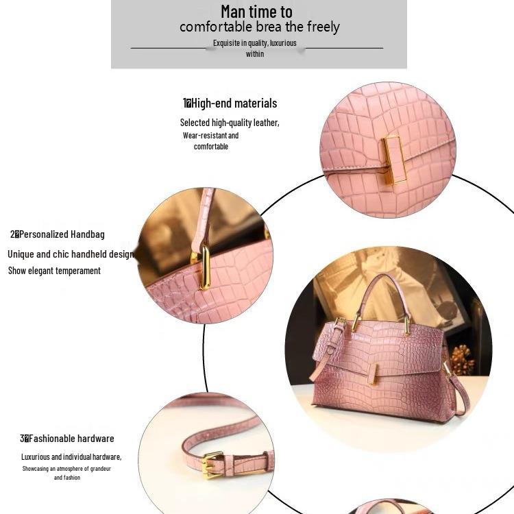 2025 Dámská vysoce kvalitní trendy kabelka přes rameno s krokodýlím vzorem