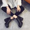 Fashionable Comfortable Round Toe High Heels Casual Thick Heel Short Solid Color  New Autumn Winter Women's Boots