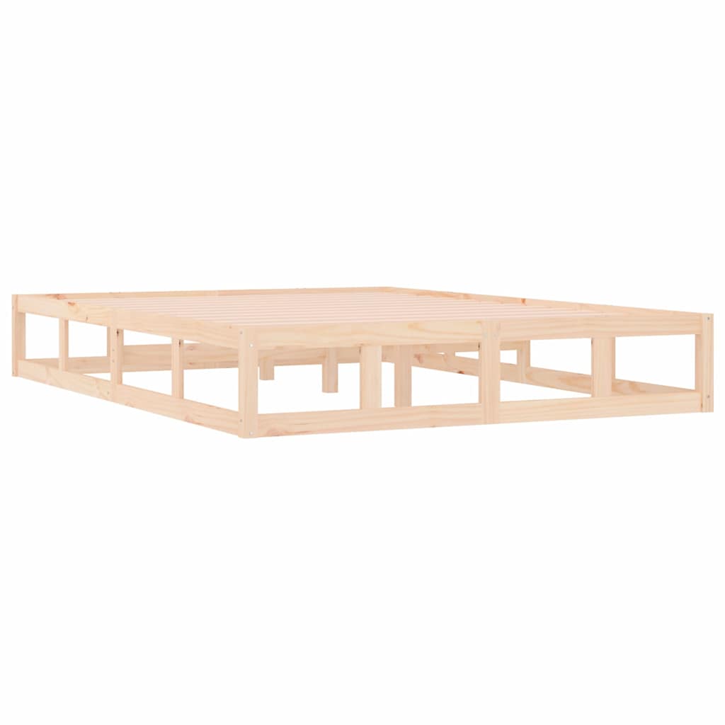 Solid Wood Bed 140 x 190 cm