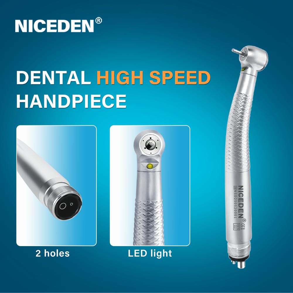Niceden Dental Led with E Generator High Speed Handpiece Self-powered Air Turbine Water Spray Handpiece Dentistry Tools