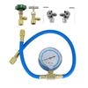 Wisepick R290 und R600A Ladeschlauch und Manometer Set Dosen-Set Kugel (mit Hahn) (Manometer + Ventil)