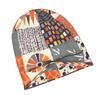 ZLIENSZUS Minimalist Knit Hat Suitable for Adults - Neutral Orange & Sage Flat Print, African-Themed for Casual & Outfits, Versatile Neutral Tones for