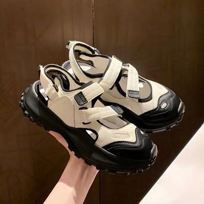 Sommersandalen Damen Ausgehöhlt Atmungsaktiv Bequem Plateau-Sandalen 2024 Neue Mode Lässig Strand Damenschuhe