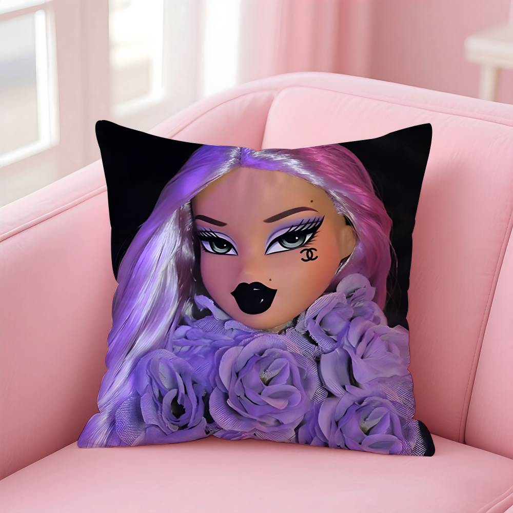 B-BratzZ Fashion m-Mask g-Girl Pillow Case Pattern Printing Pillowcase Living Room Sofa Cushion Cover Bedroom Room Decor