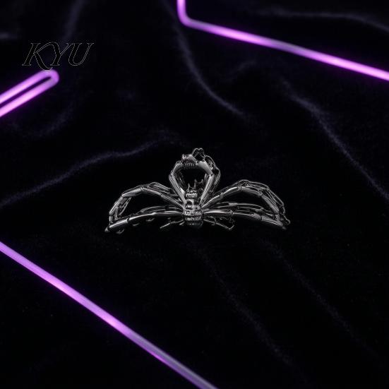 Strong Hold Hair Clips 3Pcs Halloween Claw Clip, Hollow Spider Web Ghost Hand Accessories Non Slip Alloy Clamp, Gothic for Women Metal