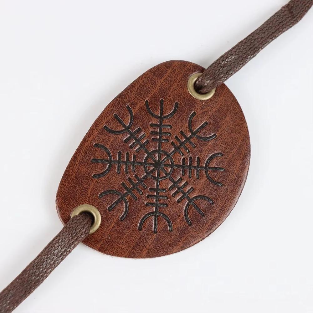 Hand Made Flat Profile Eyepatch Leather Halloween Costume Accessories Pirate Eye Mask