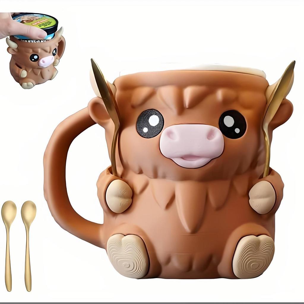 Highland Cow Ice Cream Pint Holder (In Stock)