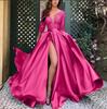 2025 Spring/Summer Women's European and American Lace Sequin Evening Gown with Train